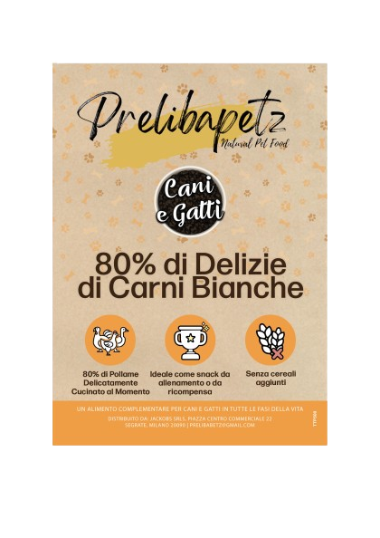 Prelibapetz- 80% di Delizie di Carni Bianche 100g