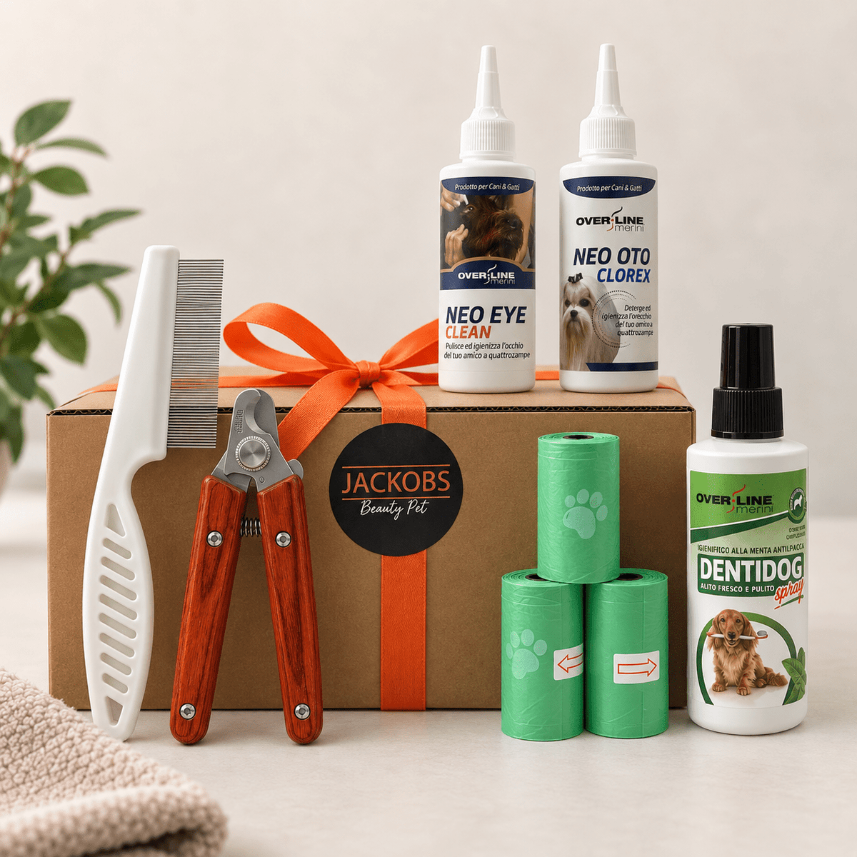 Beauty Box Care Jackobs con prodotti per igiene quotidiana del cane