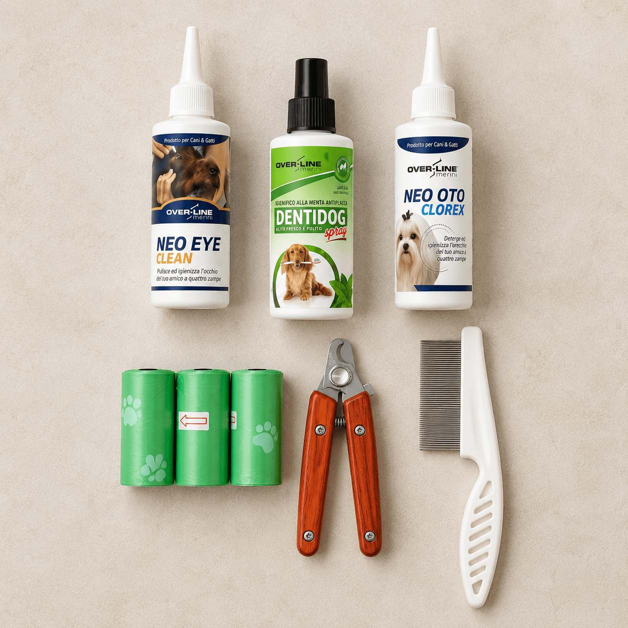 Prodotti contenuti nella Beauty Box Care Jackobs visti dall'alto