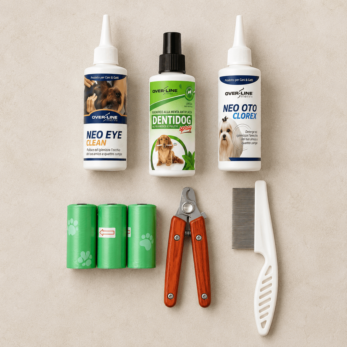 Prodotti contenuti nella Beauty Box Care Jackobs visti dall'alto